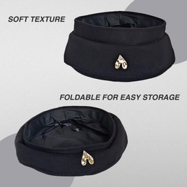 howkuhat Women's Cotton Beret Hat Newsboy Cap Adjustable Retro Casual Travel Party Painter Hat(UK, Alpha, One Size, M, Black)