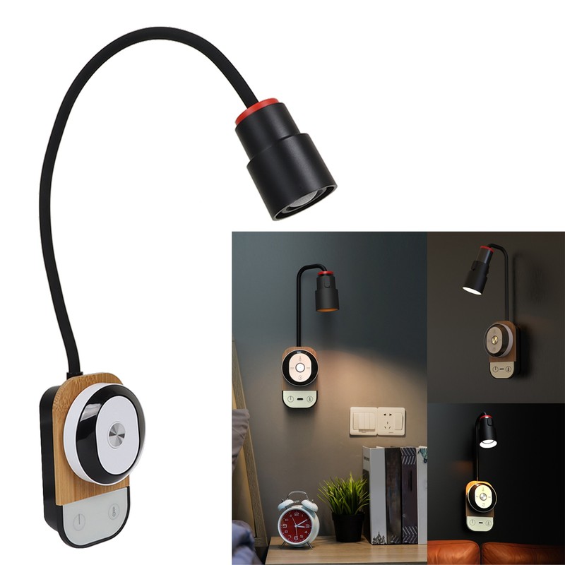 LED Reading Light Black Eye Protection LED Rechargeable Remote Control