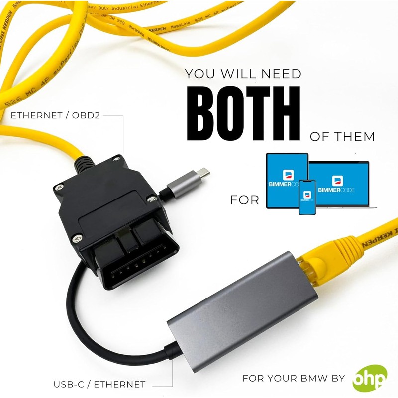 OHP ENET OBD2 (Enet Cable + USB Type C)