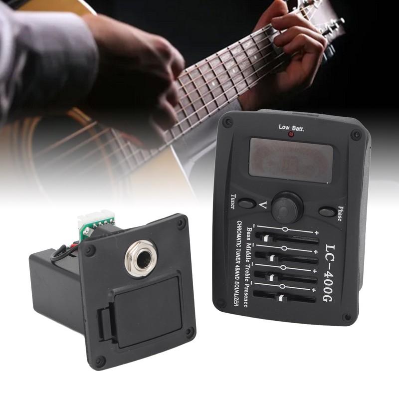 Acoustic Guitar 4 Band Equalizer EQ Preamps Piezo Pickup Chromatic