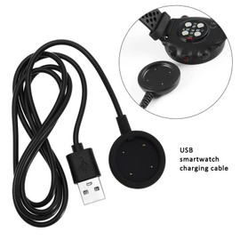 ECSiNG Smart Watch USB Charging Cable Replacement Compatible with Polar Vantage V/ V2/ Vantage M/Ignite/Grit X USB Wire Charger 5V 1m Black