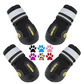 QUMY Dog Shoes for LARGE Dog Boots & Paw Protectors Size 6 52-65lbs