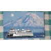 BEAUTIFUL POST CARD STATE FERRY MT.RAINIER PUGET SOUND WASHINGTON