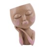 Girl Head Flowerpot Resin Face Planter Succulent Flowerpot Decoration for