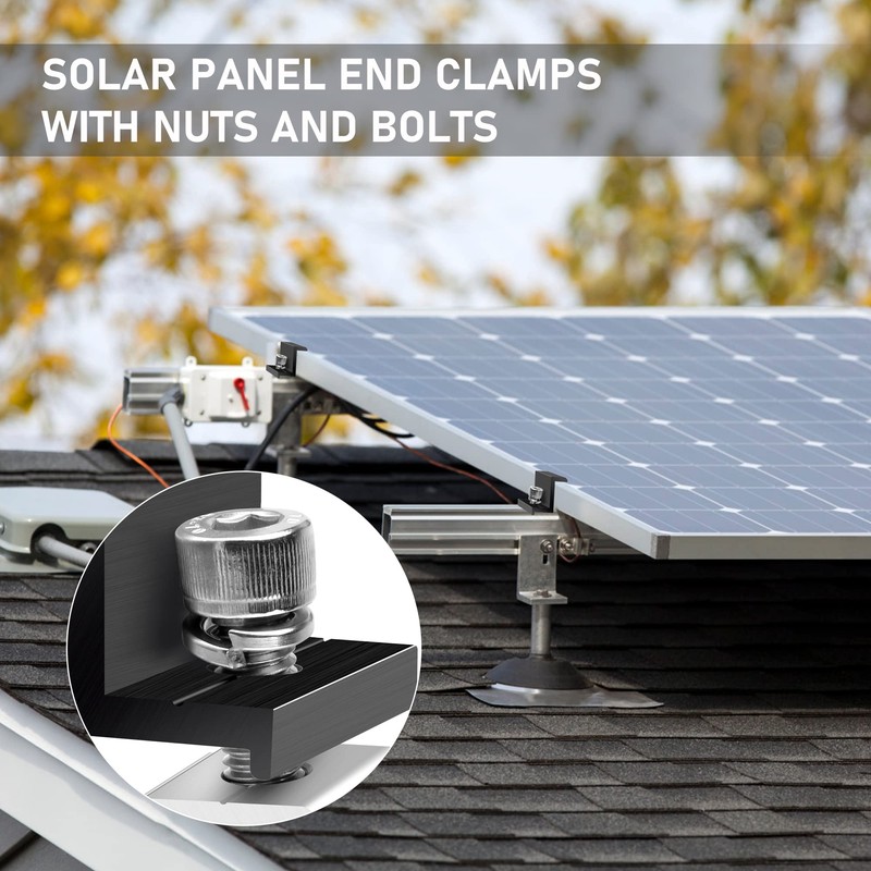 Solar Panel Mount End Clamp 30 mm Black - Solar
