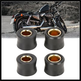 Hihaha Motorcycle 10mm 12mm Inner Dia Rear Shock Absorber Cushion Rubber Ring Shock Absorber Bushing 2 Set Durable Material