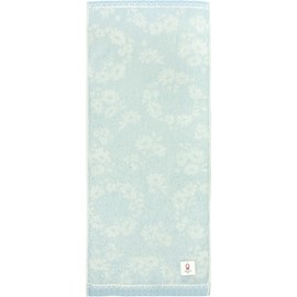 Hayashi FO202901 Face Towel, Approx. 13.4 x 31.5 inches (34 x 80 cm), Imabari Towel, Flower Waltz, Blue