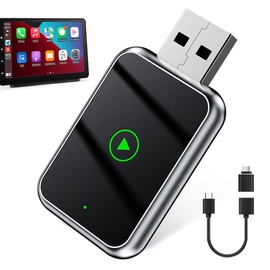 CarPlay & Android Car Wireless Adapter, 2 in 1 Carplay Wireless Adapter with Type-C Adapter, Mini Wireless Carplay Adapter Android, Plug & Play Wireless Android Car Adapter for iOS 10+ Android 11+