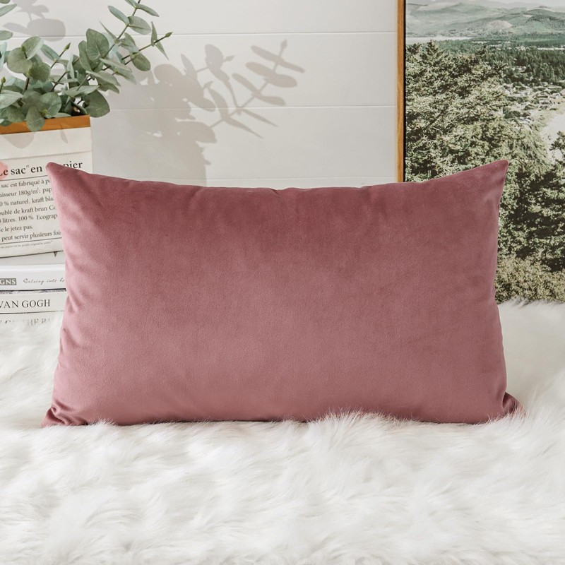 Artscope Luxury Velvet Cushion Covers Super Soft Decorative Rectangle Throw