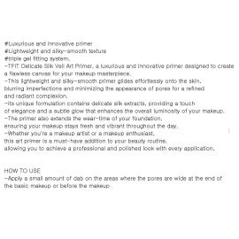 TFIT Delicate Silk Veil Art Primer 1.01oz / 30ml 12H Fits & Lasting K-Beauty