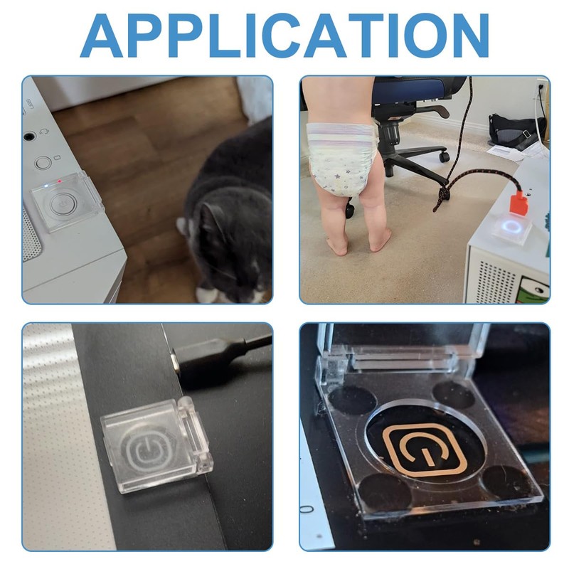 DAOKAI PC Power Button Cover, Transparent Safety Push Button Cap