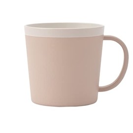 Keyuka Kids' Cup Two-Tone Pink (Yamanaka Coating, Antibacterial and Lightweight), Made in Japan, Unbreakable, Resin with Handle