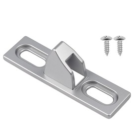 Sliding Door Keeper 1Set Chrome Plated Sliding Glass Lock with mounting Screws Slide Sliding Door Lock Latch Hardware Replacement for Various Sliding Patio Door