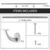 PICESA 4 FT Modern Aluminum Handrail Set, handrails for Indoor