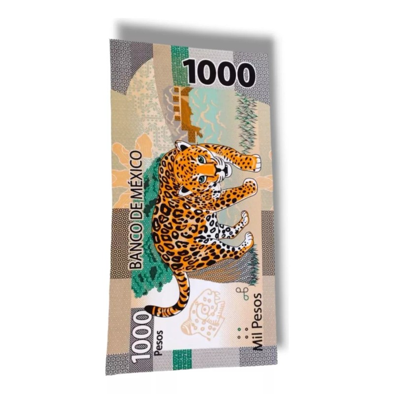Movasa Toalla Baño Billete De Mil Pesos Mexicanos Jaguar