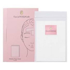 Wrinkle, Stretch, Facial Tape, Facial Yoga, Lab, Wrinkle Press Sheet, Safe Design, Can Be Cut by Hand, Large Size, Pack of 10, For Face Yoga, Daytime, Sleeping, Wrinkle Stretching, Daily Use