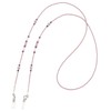 meigan 9401-01 Women's Glasses Chain, Stylish, Silver, Pearlized Beads, Lightweight,
