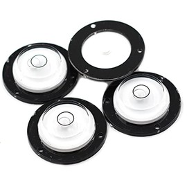 Chiloskit Mini Bullseye 43mm Plastic Round Clear Bubble Level for RV Tripod with Mounting Hole