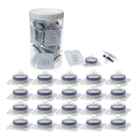 Labfil Sterile Syringe Filter PVDF 20 Pack, 0.45um Pore Size, 33mm Membrane Diameter, Hydrophilic Filtration Sterile Packed Individually