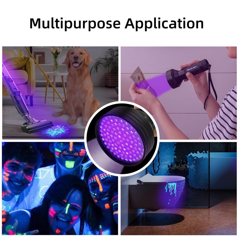 UV Flashlight Black Light, Black Light for Pet Urine Detection,