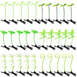 30 Pcs Bean Sprout Hair Clips, Tianhoudeger Mixed Style Plant Hairpins Flower Hair Clip Little Grass Barrette Mushroom Butterfly Headwear Hair Accessories for Women Girl School Home Party Christmas