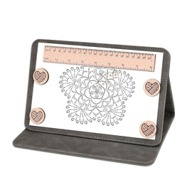 Earssa Knitting Pattern Holder,Knitting Chart Holder,Magnetic Crochet Knitting Chart Holder Knitting Accessories Foldable Knitting Chart Keeper with Ruler for Fixed Crochet Pattern (Grey)