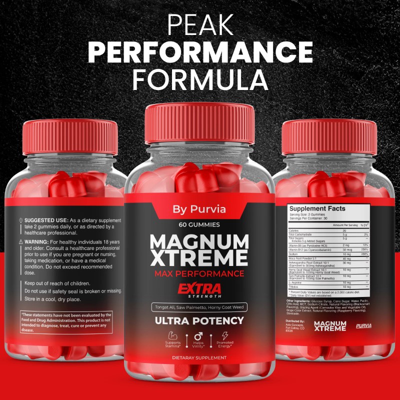 Purvia Magnum Xtreme Gummies with Extra Strength Formula for Overall