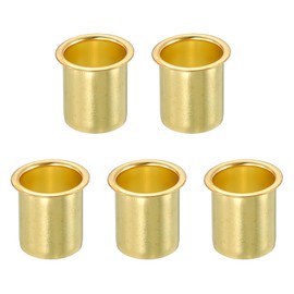 sourcing map 5Pcs Fit for 13mm(1/2") Tube ID Brass Compression Fitting, Insert Tube Support Compression Sleeve Fitting, Sleeve Ferrules for Water Oil Air Pipe