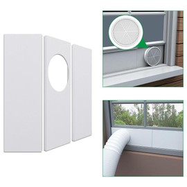 Forestchill Portable Air Conditioner Window Seal Plates Kit for 5" Diameter Exhaust Hose, Universal AC Vent Kit for Sliding Windows and Hung Windows, Adjustable Length Sealing Panels for Mobile A/C