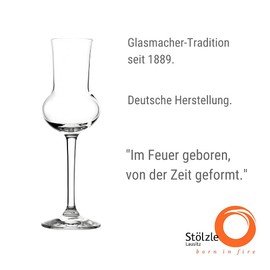 Stölzle Lausitz Professional 3 Oz Grappa Glass (Set of 6) , Dishwasher-Safe Lead-Free Crystal - Elegant Design for Tasting Grappa, Fruit Brandy - Modern Glassware Trends, Glassware for Cocktails