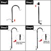 WOSIBO 2 Pack Three Span Deck Hook, 37 Inches Deck