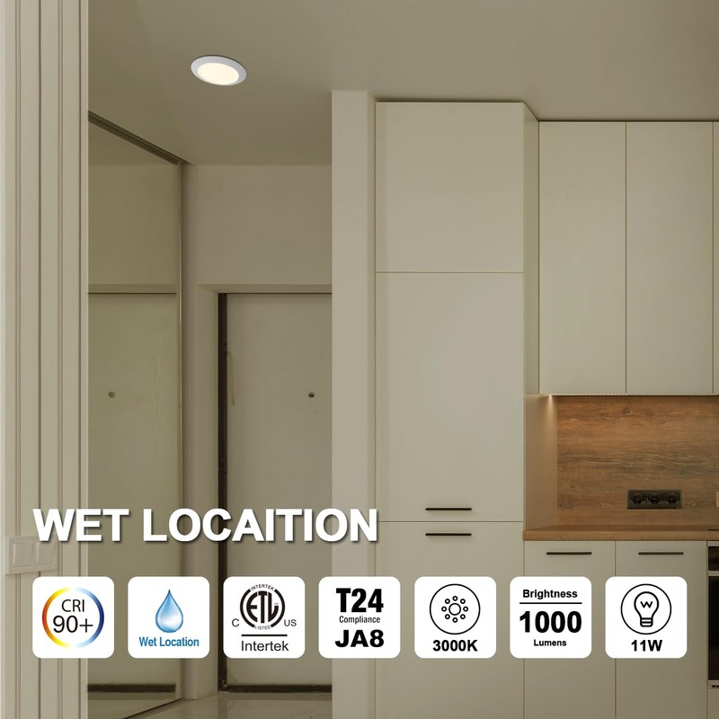 GREENLUX 7.5” Flush Mount Disk Light Suit for 4" J-Box,