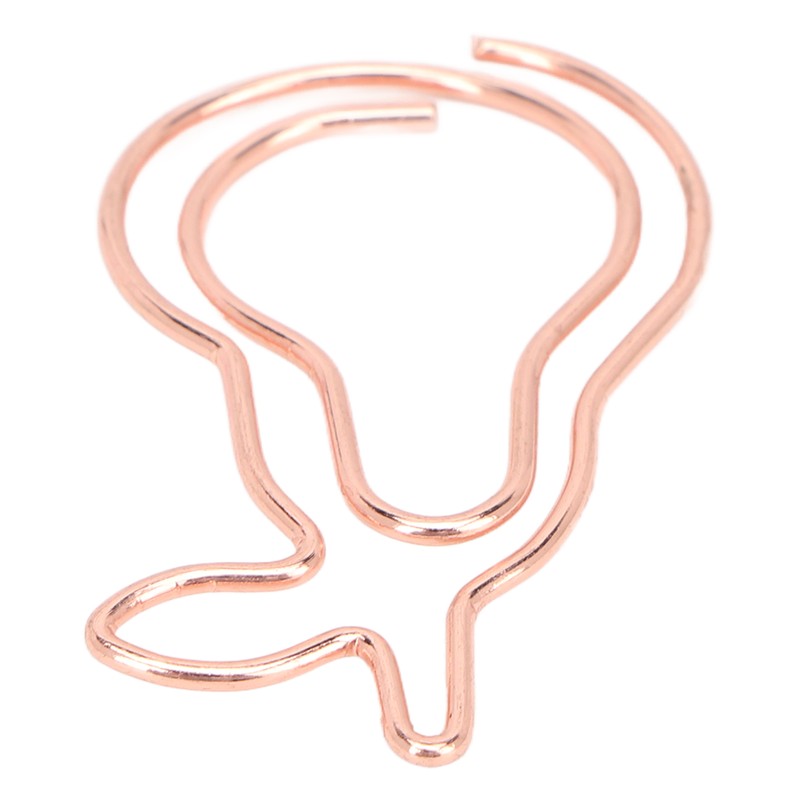 100Pcs Paper Clips Cute Bunny Shape Electroplating Process Lightweight Portable