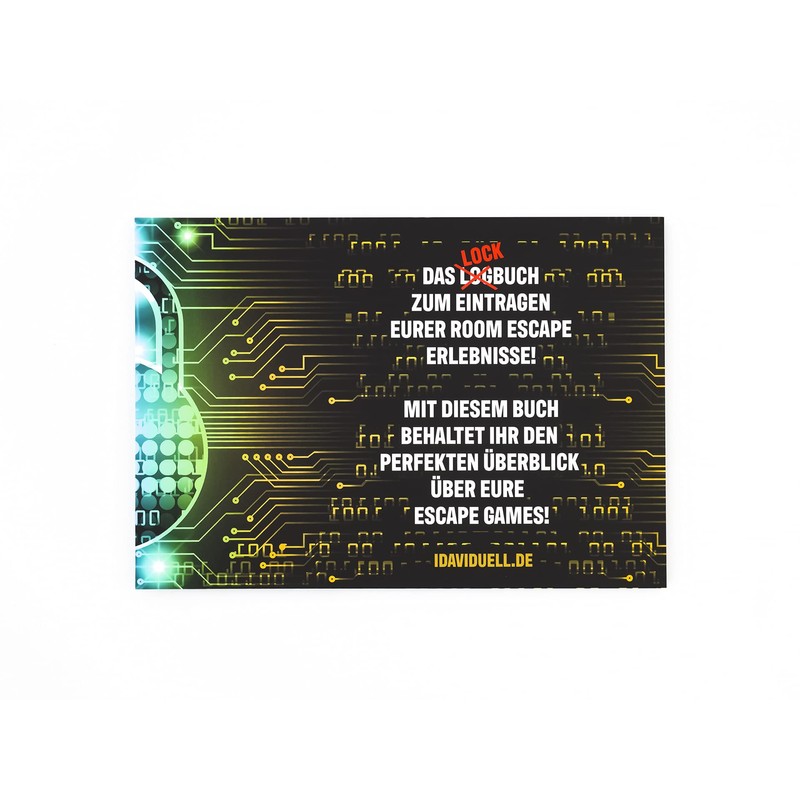 Escape Lock Book - Log Book to Enter and Fill