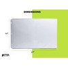 50 Pack 11x17 Inch Heavyweight Diamond Clear Sheet Protectors, Side