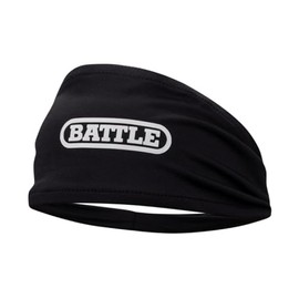 Battle Lightweight Mesh Football Skull Wrap- Under Helmet Sweat Control Headband- Moisture Wicking Headband- 8 Years and Up (Black)