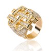Crystal Dollar Sign Ring for Men, Iced Out Cubic Zirconia