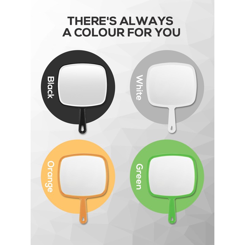 BEFUI Extra Large Handheld Mirror，Hand Salon Mirror with Handle for