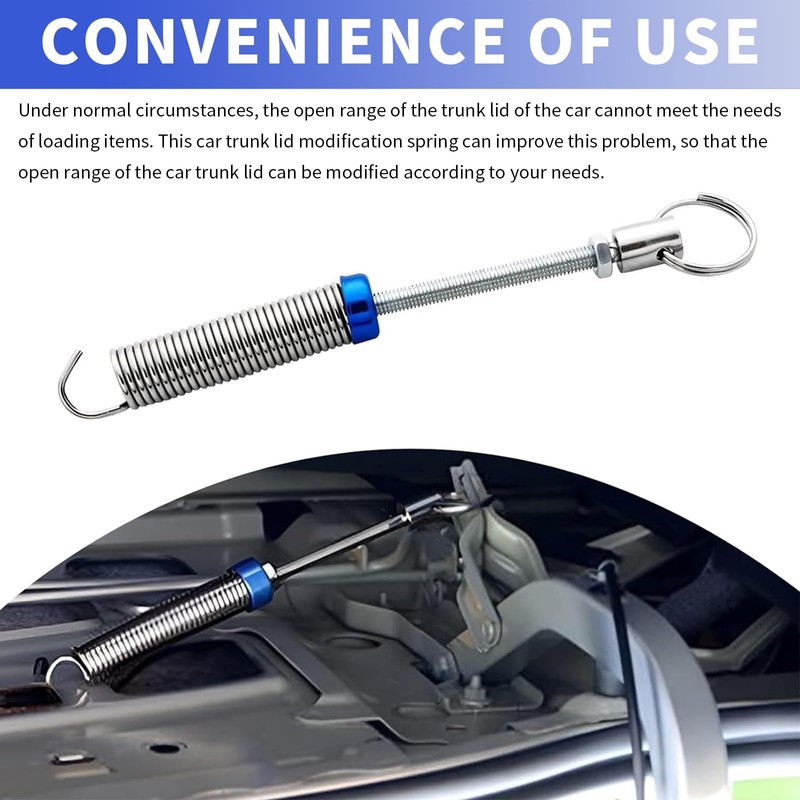 Nowkont Pack-2 Car Trunk Lid Spring, Waterproof Metal Automotive Trunk