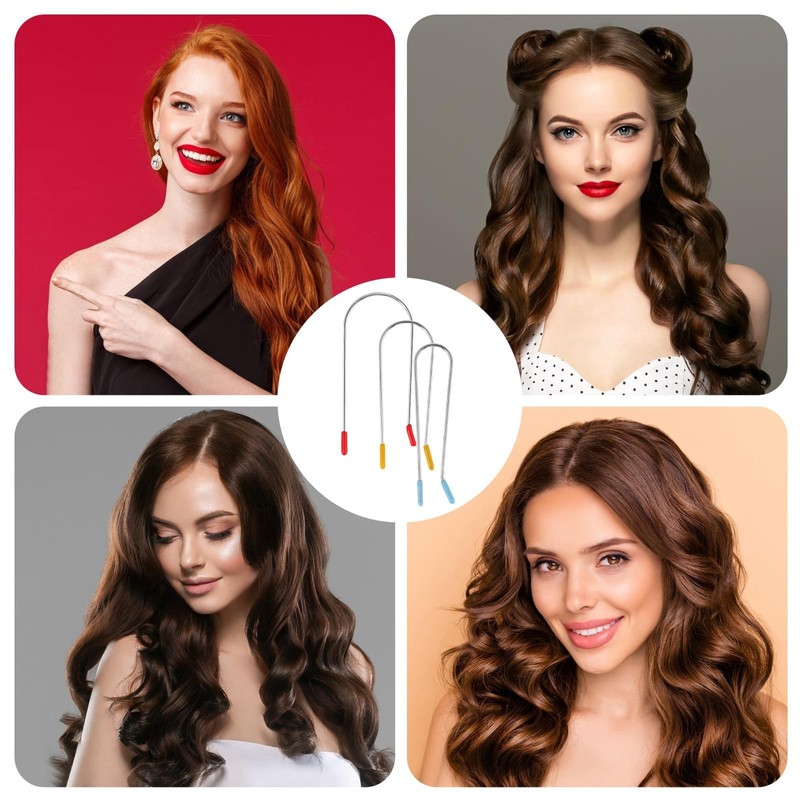24 Pcs Hot Curler Clips Replacement Kit,3 Sizes Hot Curler