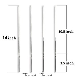 KUMOOM Title:Kabob skewers, 14" Stainless Steel Barbecue Skewers Flat Metal Grilling Skewers,Reusable Heavy Duty BBQ Sticks Perfect for Barbecue/Kabob/Shish (Set of 18)