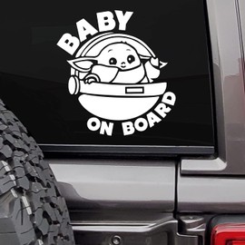 MAZ DISTRIBUTIONS – Baby on Board Sticker – Vinyl Decal for Laptop – Waterproof Sticker for Waterbottle – Useable Indoor and Outdoor – Easy use for Car, Van, Trucks and Bag - 6 Inches appx - MAZ-393