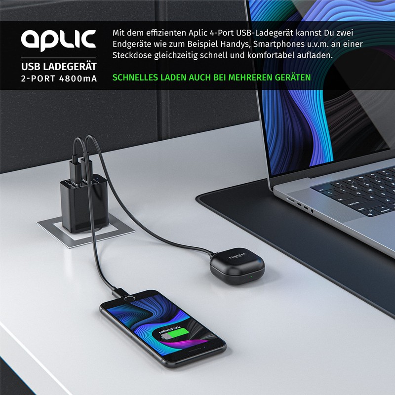 CSL - 24 Watt Charger Dual Port USB Charger with