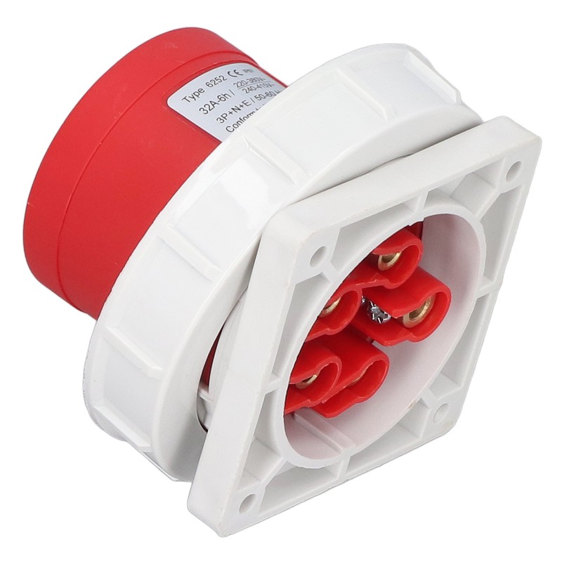 Industrial Socket IP67 Waterproof Aviation Connector 3P+N+E 32A AC 220380V