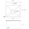 Comllen 15”x15” Black Drop In Bar Sink, Stainless Steel Small