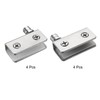 uxcell Glass Door Hinge, 8Pcs - Stainless Steel Pivot Hinges