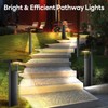 Solar Pathway Lights Outdoor 6 Pack, 360° Adjustable Panel, Multicolor