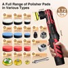 Blycorul Cordless Mini Polisher,1/1.5/2Inch,DA&RO with 11 Variable Speed 2500-6000 RPM,2