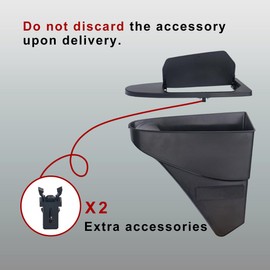 Car Door Trash Can for Tesla Model y Juniper 2026, 2 Pcs Waterproof ABS Front Seat Garbage Bin with Push-Open Lid, Door Built-in Hidden Storage Organizer for 2026 Model y Juniper Accessories