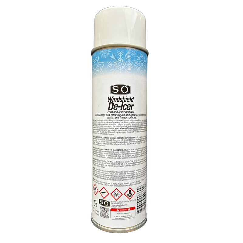 SQ Windshield De-Icer Frost and Snow Remover, 12 Pack, 14.5